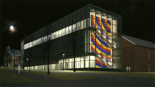 Architectural rendering by Frederick Fisher and Partners Architects of the new Alfond-Lunder Pavilion, a major addition to the Colby College Museum of Art in Waterville, Maine. The grand opening is set for July 14, 2013. Image courtesy of Colby College.